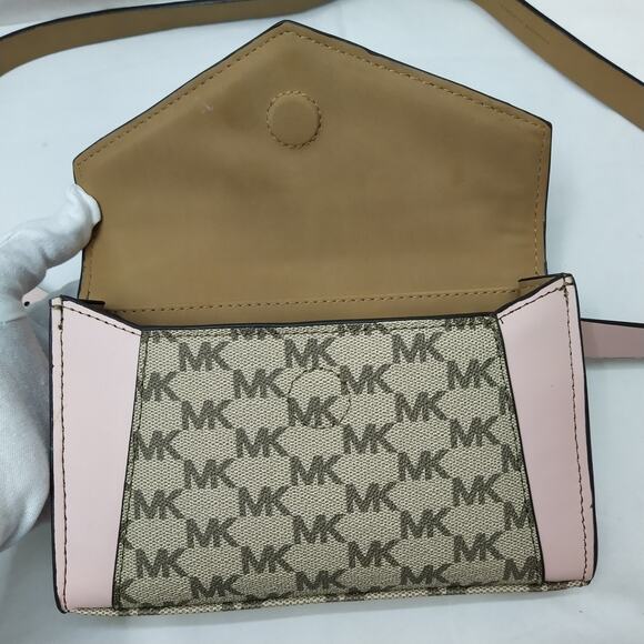 Michael Kors Brown Canvas MK Printed Fanny Belt Bag - Picture 11 of 15